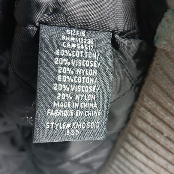 MG Black Label Sweater Jacket Men Size Small Gray Quilted Knit Button Zip - Picture 8 of 9